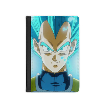 Vegeta Super Saiyan Blu Dragon Ball Super Custom PU Faux Leather Passport Cover Wallet Black Holders Luggage Travel