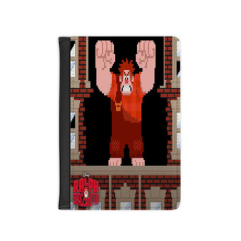 Wreck It Ralph Spaccatutto Custom PU Faux Leather Passport Cover Wallet Black Holders Luggage Travel