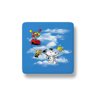 Snoopy The Peanuts Up Custom Magnet Refrigerator Porcelain