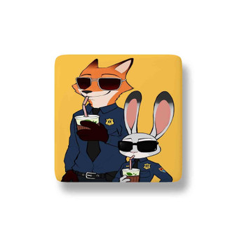 Zootopia Nick and Judy Police Custom Magnet Refrigerator Porcelain