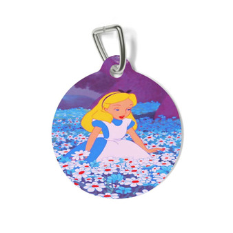 Alice in Wonderland With Flowers Custom Pet Tag for Cat Kitten Dog