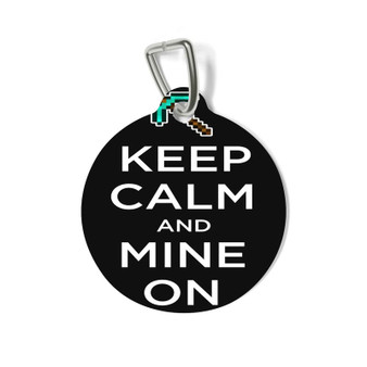 Minecraft Keep Calm and Mine On Custom Pet Tag for Cat Kitten Dog