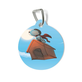The Peanuts Snoopy Flying Custom Pet Tag for Cat Kitten Dog