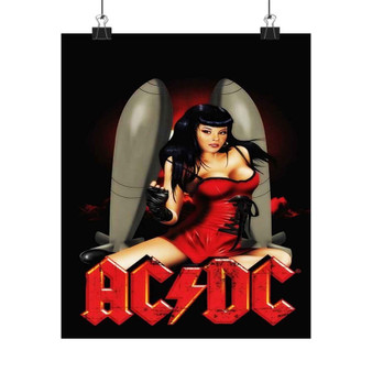 ACDC Sexy Girl Custom Silky Poster Satin Art Print Wall Home Decor