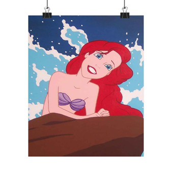 Ariel The Little Mermaid Disney Arts Custom Silky Poster Satin Art Print Wall Home Decor