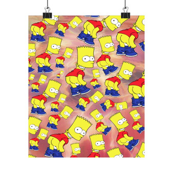 Bart The Simpson Custom Silky Poster Satin Art Print Wall Home Decor