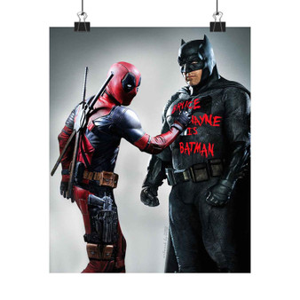 Batman and Deadpool Custom Silky Poster Satin Art Print Wall Home Decor