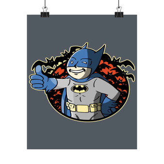 Batman Vault Boy Fallout Custom Silky Poster Satin Art Print Wall Home Decor