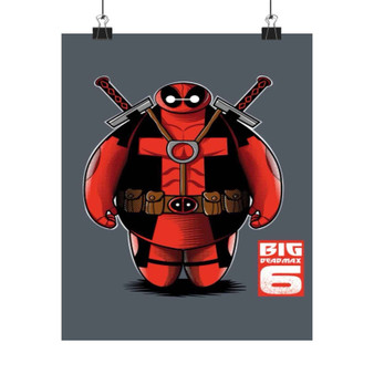 Baymax Deadpool Custom Silky Poster Satin Art Print Wall Home Decor