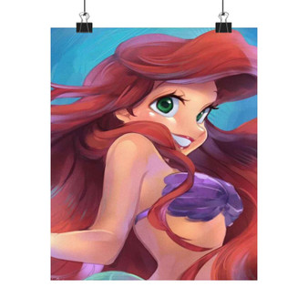 Beautiful Ariel Disney The Little Mermaid Custom Silky Poster Satin Art Print Wall Home Decor