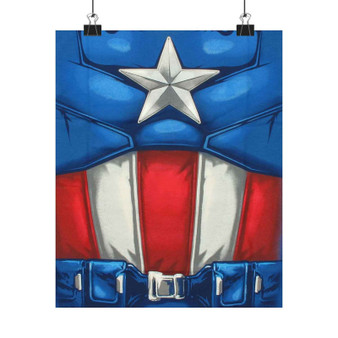 Captain America Body Custom Silky Poster Satin Art Print Wall Home Decor