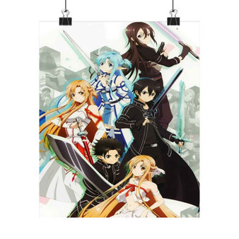 Characters Sword Art Online Custom Silky Poster Satin Art Print Wall Home Decor