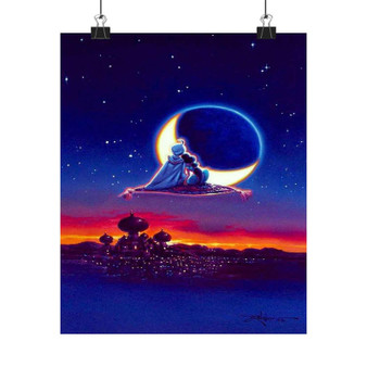 Classic Aladdin and Jasmine Custom Silky Poster Satin Art Print Wall Home Decor