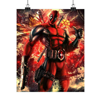 Deadpool Marvel Superhero Custom Silky Poster Satin Art Print Wall Home Decor