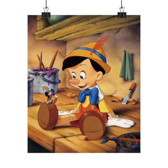 Disney Pinocchio Arts Custom Silky Poster Satin Art Print Wall Home Decor