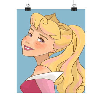 Disney Princess Aurora Custom Silky Poster Satin Art Print Wall Home Decor