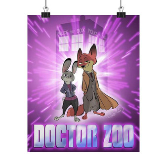 Doctor Who Zootopia Disney Custom Silky Poster Satin Art Print Wall Home Decor