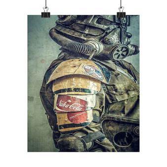 Fallout 4 Army Nuka Cola Custom Silky Poster Satin Art Print Wall Home Decor