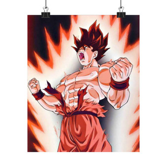 Goku Kaioken Dragon Ball Z Custom Silky Poster Satin Art Print Wall Home Decor