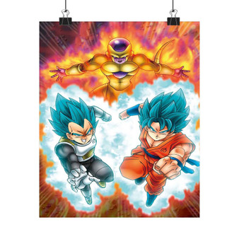 Goku Vegeta Freeza Dragon Ball Super Custom Silky Poster Satin Art Print Wall Home Decor