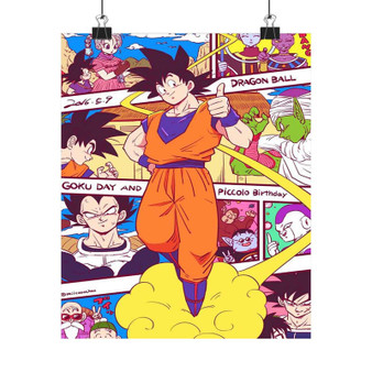 Goku With Kintoun Dragon Ball Z Custom Silky Poster Satin Art Print Wall Home Decor