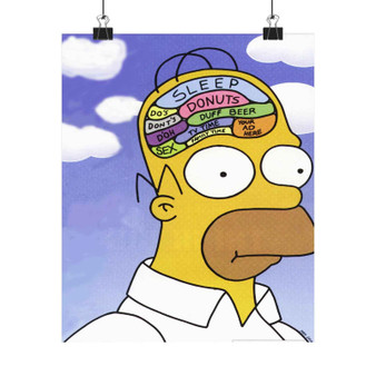 Homer Simpson s Brain Custom Silky Poster Satin Art Print Wall Home Decor