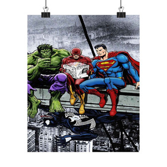 Hulk The Flash Superman Venom Breakfast Custom Silky Poster Satin Art Print Wall Home Decor