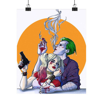 Joker Harley Quinn Custom Silky Poster Satin Art Print Wall Home Decor