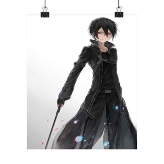 Kirito Sword Art Online Arts Custom Silky Poster Satin Art Print Wall Home Decor