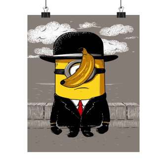 Magritte Banana Minions Custom Silky Poster Satin Art Print Wall Home Decor