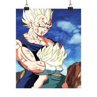 Majin Vegeta and Trunks Dragon Ball Z Custom Silky Poster Satin Art Print Wall Home Decor