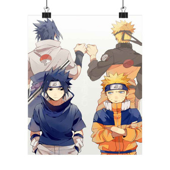 Naruto Shippude Sasuke and Uzumaki Custom Silky Poster Satin Art Print Wall Home Decor