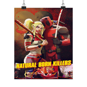 Natural Born Killers Deadpool Harley Quinn Custom Silky Poster Satin Art Print Wall Home Decor