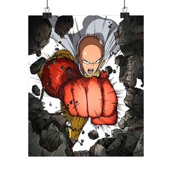 One Punch Man Saitama Sensei Power Custom Silky Poster Satin Art Print Wall Home Decor