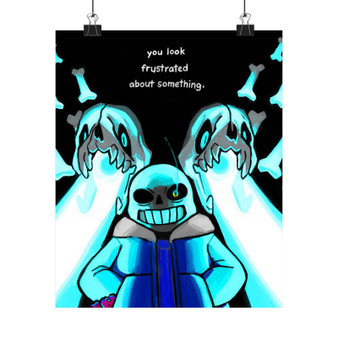 Sans Undertale Art Custom Silky Poster Satin Art Print Wall Home Decor