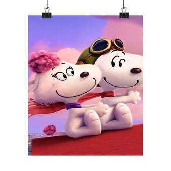 Snoopy Meet Fifi Custom Silky Poster Satin Art Print Wall Home Decor