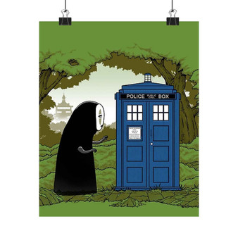 Spirited Away No Face Police Box Custom Silky Poster Satin Art Print Wall Home Decor