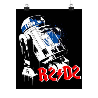 Star Wars R2 D2 ACDC Custom Silky Poster Satin Art Print Wall Home Decor