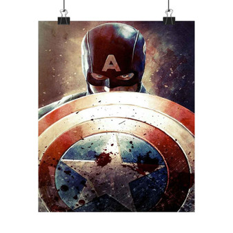 Steve Rogers Captain America Custom Silky Poster Satin Art Print Wall Home Decor