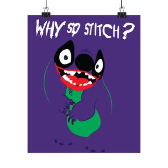 Stitch Joker Batman Custom Silky Poster Satin Art Print Wall Home Decor