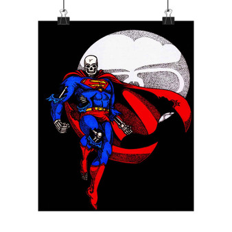 Superman Skeleton Custom Silky Poster Satin Art Print Wall Home Decor