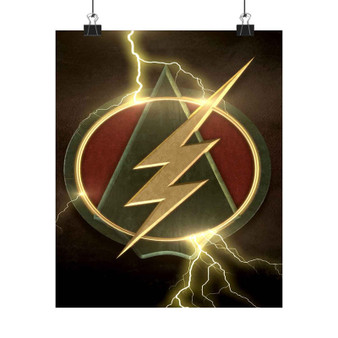 The Flash and Arrow Logo Custom Silky Poster Satin Art Print Wall Home Decor
