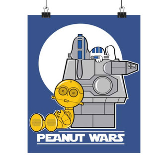 The Peanuts Snoopy Star Wars Custom Silky Poster Satin Art Print Wall Home Decor