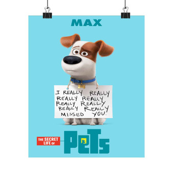 The Secret Life of Pets Max Custom Silky Poster Satin Art Print Wall Home Decor