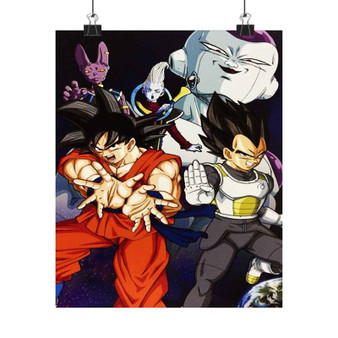 Vegeta Goku Whis Lord Beerus and Frieza Custom Silky Poster Satin Art Print Wall Home Decor
