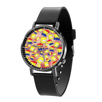 Bart The Simpson Custom Quartz Watch Black Plastic With Gift Box