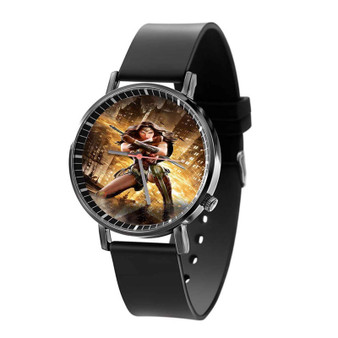 Batman v Superman Wonder Woman Custom Quartz Watch Black Plastic With Gift Box