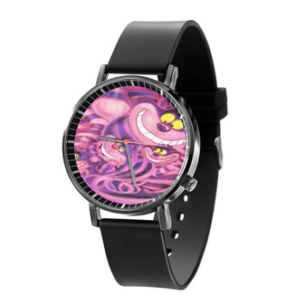 Cat Cheshire Alice in Wonderland Custom Quartz Watch Black Plastic With Gift Box
