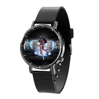 Deadpool in Iron Man Laboratory Custom Quartz Watch Black Plastic With Gift Box