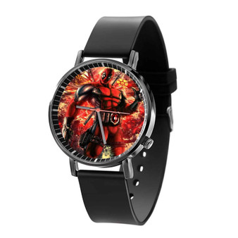 Deadpool Marvel Superhero Custom Quartz Watch Black Plastic With Gift Box